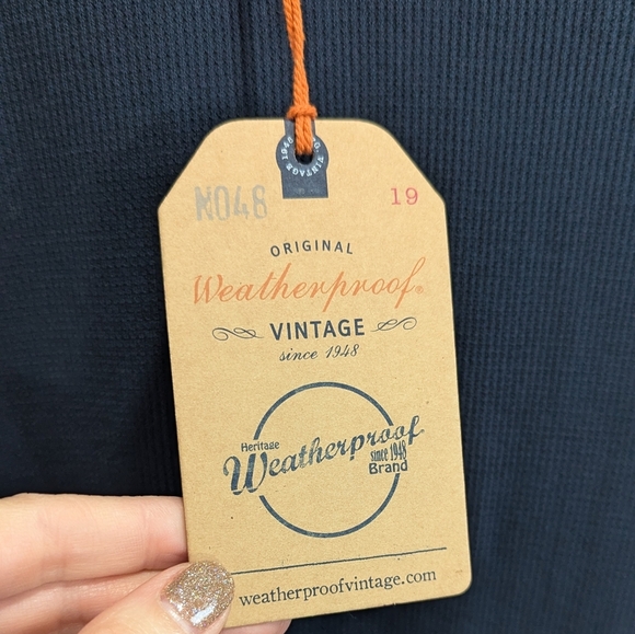 NWT Weatherproof Men's Polo Shirt Short Sleeve Waffle Knit Lightweight Navy, L - Picture 3 of 6